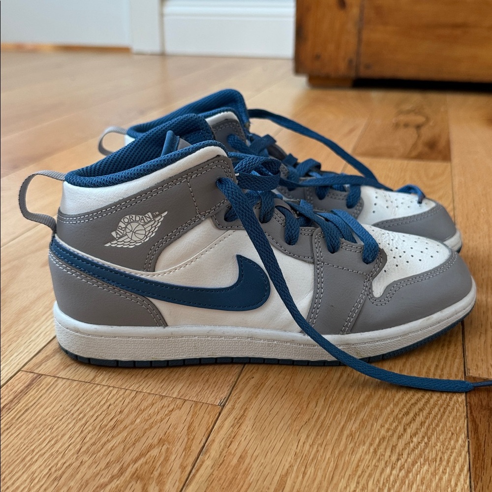 Jordan Big Kids' Sneakers - White, Gray, and Blue